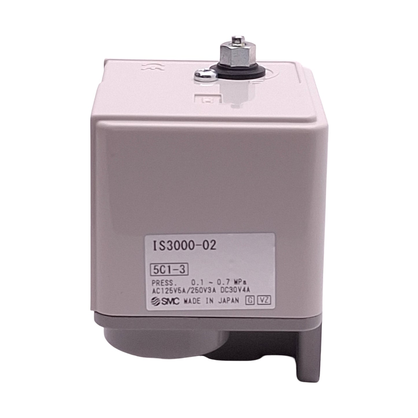 Used SMC IS3000-02 Pneumatic Pressure Switch, 125/250VAC/30VDC, 0.1~0.7MPa, Rc1/4