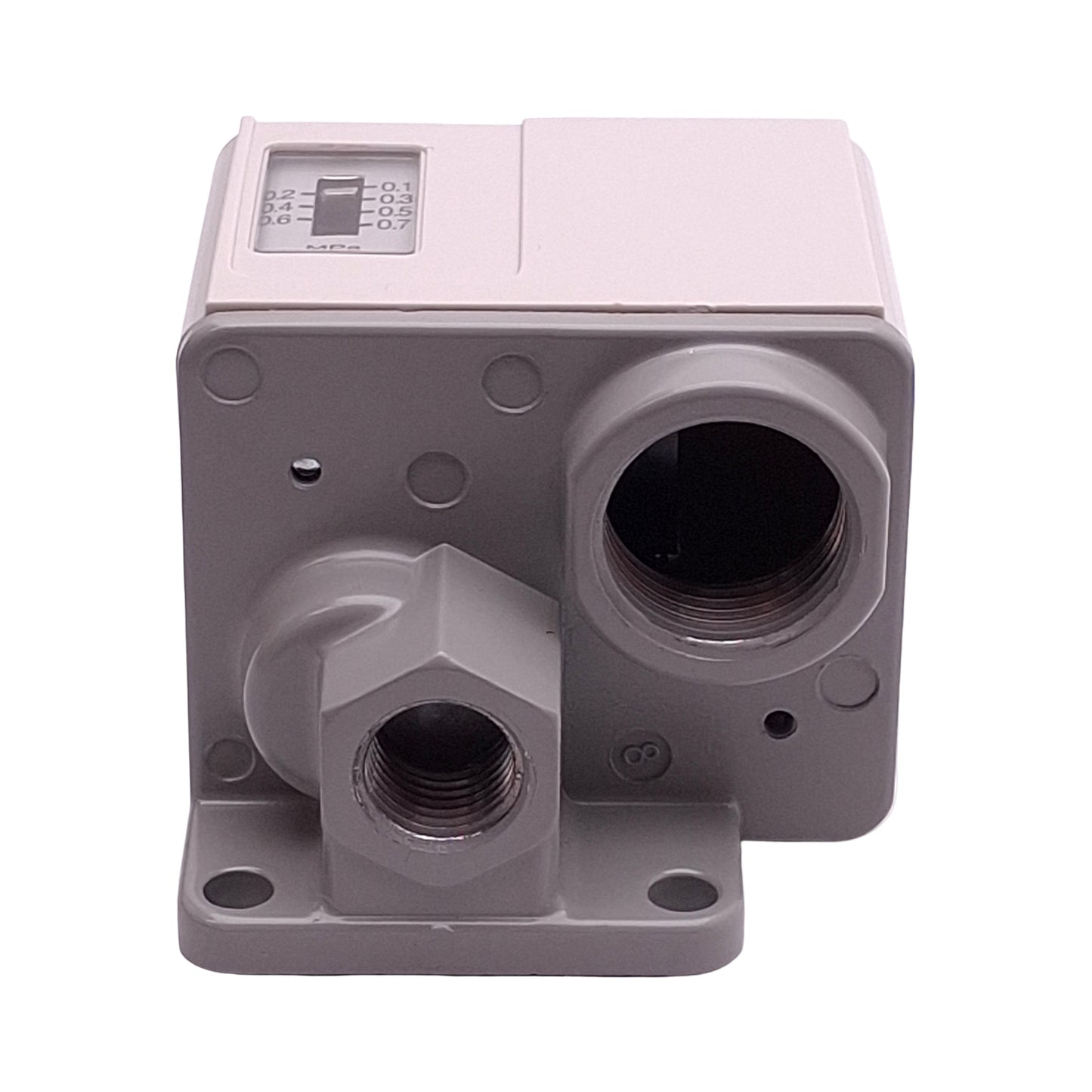 Used SMC IS3000-02 Pneumatic Pressure Switch, 125/250VAC/30VDC, 0.1~0.7MPa, Rc1/4