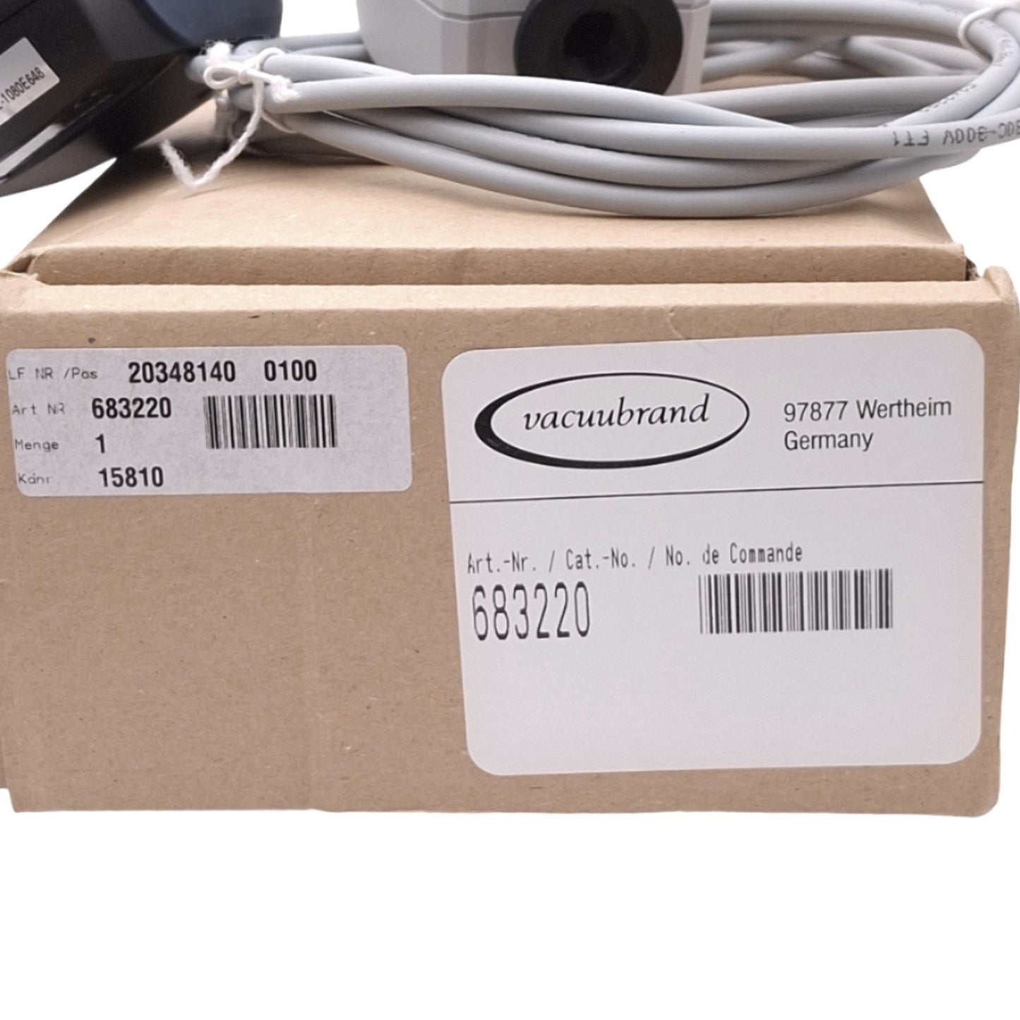 New Vacuubrand 683220 VACUU VIEW Vacuum Gauge, 0.1-1100mbar, 24VDC, 1/4in NPT