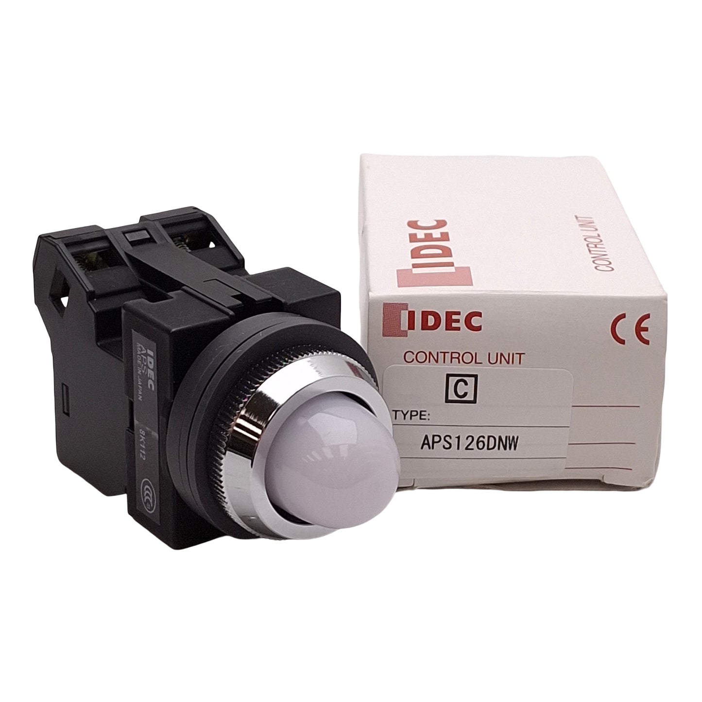 New Idec APS126DNW White Dome Pilot Light ø25mm, 6VAC/DC 1W Lamp, 200/220VAC Contact