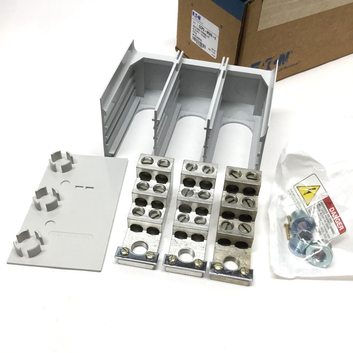 New Eaton CCP2-MW6-6 Disconnect Switch Terminal Lug Kit, 6-Port, 400A, 14-1/0 AWG