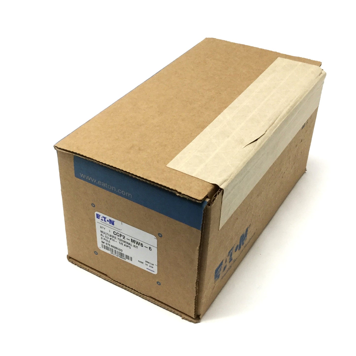 New Eaton CCP2-MW6-6 Disconnect Switch Terminal Lug Kit, 6-Port, 400A, 14-1/0 AWG