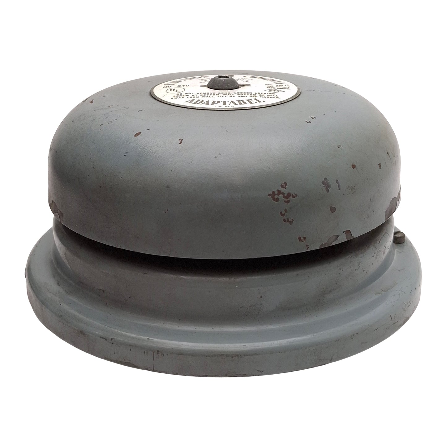 Used Edwards Signaling 340-6N5 Adaptabel AC Vibrating Bell, ø6in Gong, 120VAC 0.72A
