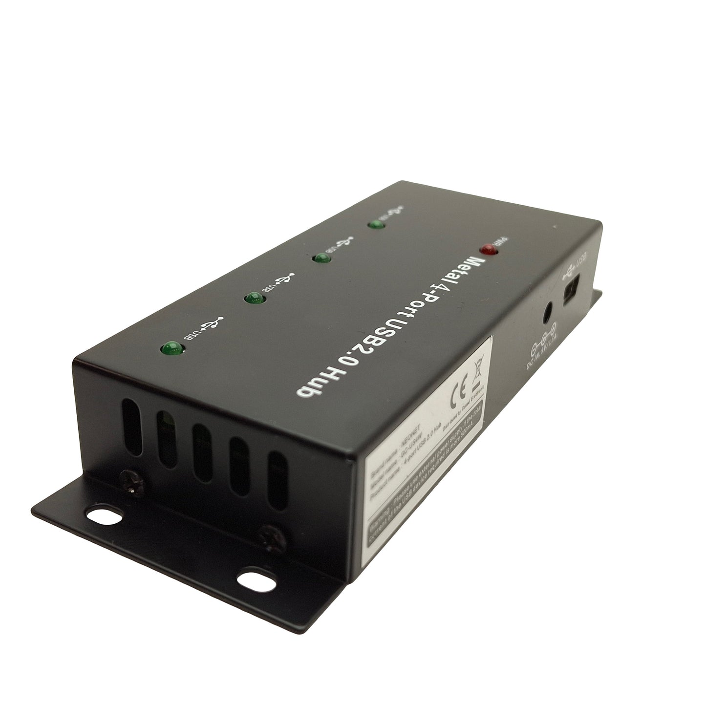 Used Neonet GC-US4W USB 2.0 Hub, 4 Port, 1.5A 5VDC Input, 122(L) x 45(W) x 20(H)mm
