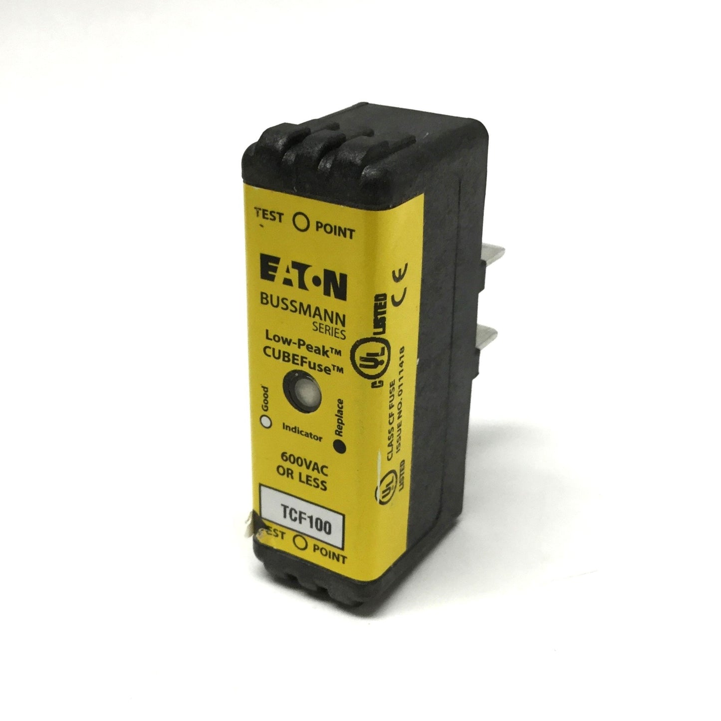 Used Eaton Bussmann TCF100 CUBE Dual Element Time-Delay Current Limiting Fuse 100A