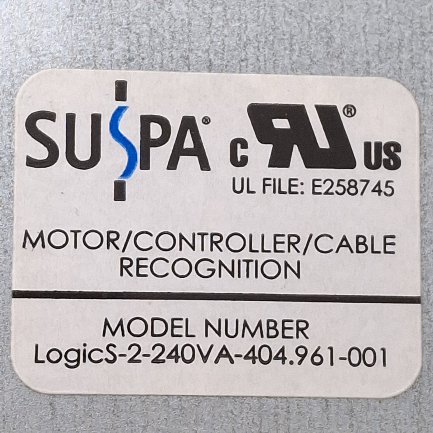 Used Suspa Movotec D45-02500 Lift System Q-Drive Motor, 24VDC 11A 92W, 110RPM
