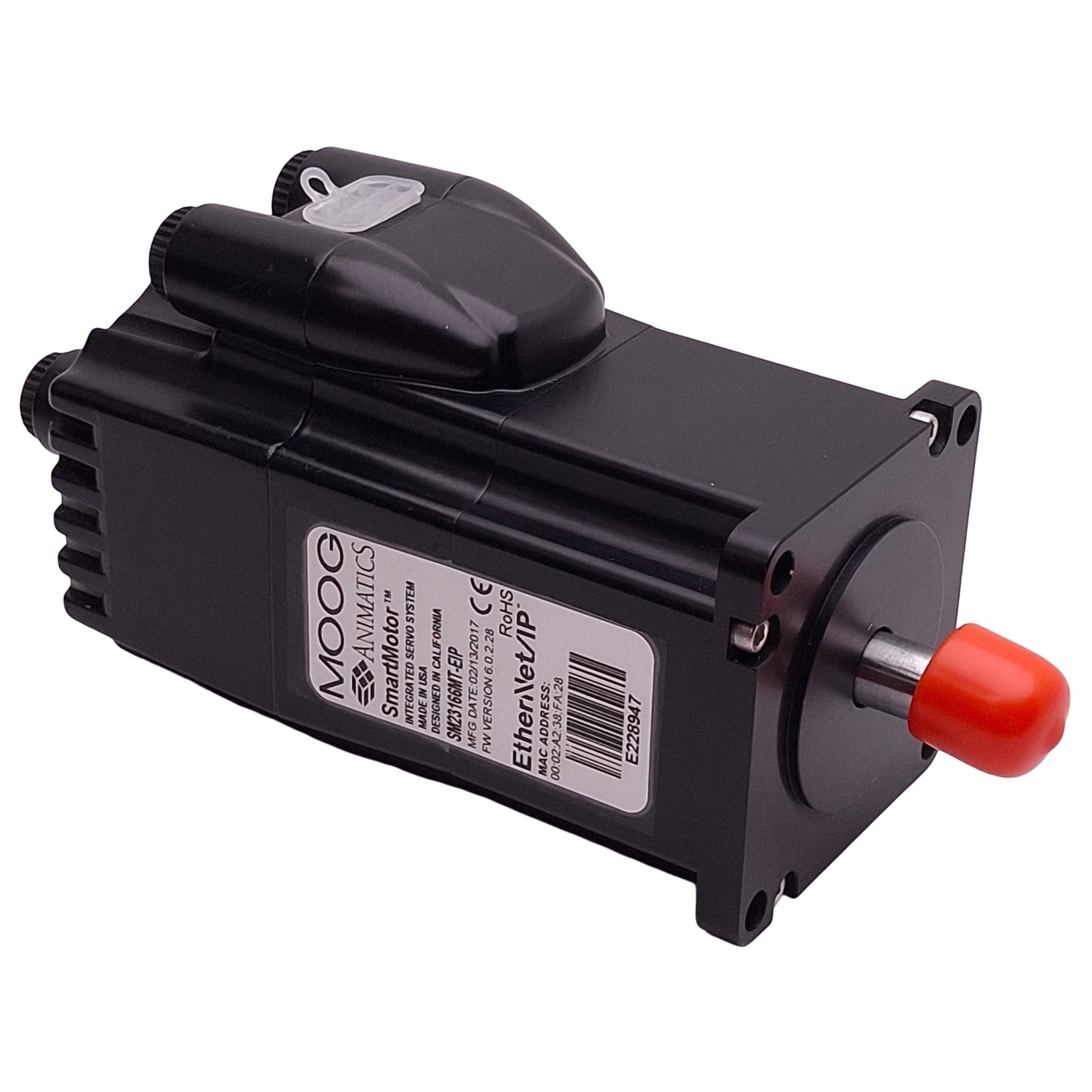 Used Moog Animatics SM23166MT-EIP Servo Motor, 0.48Nm, 189W, 4700RPM, NEMA 23
