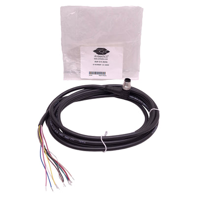 New Animatics CBLIP-IO-FL-3M/RA Cordset, 12-Pin M12 Male to Leads, 250VAC 4A, 3m