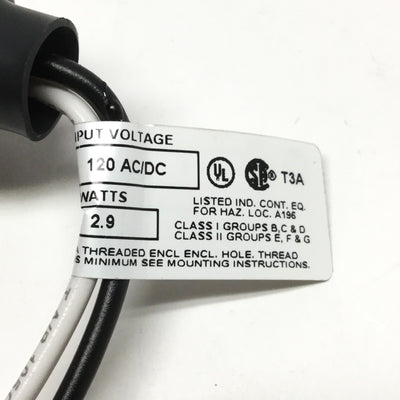 New – Open box Allen Bradley 800H-LPK10R Pilot Light for Hazardous Locations, Red, 120VAC