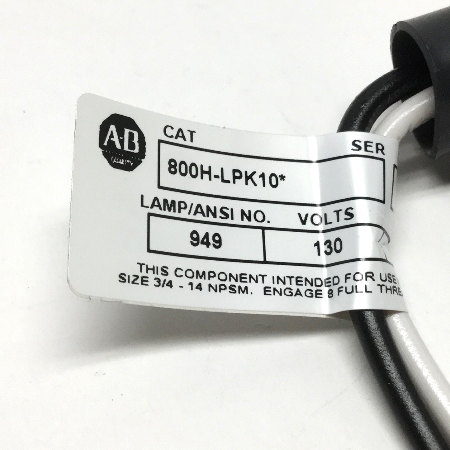 New – Open box Allen Bradley 800H-LPK10R Pilot Light for Hazardous Locations, Red, 120VAC