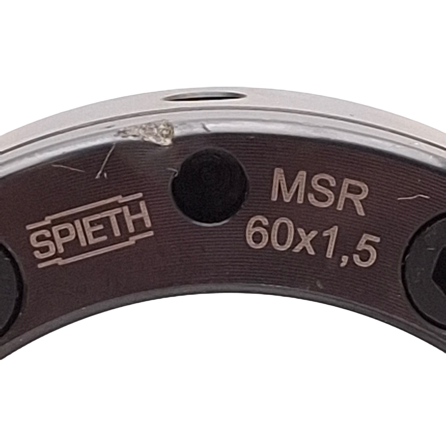Used Spieth MSR 60x1.5 Locknut, M60x1.5 Thread, ø84mm OD, 356kN Load, 448Nm Torque