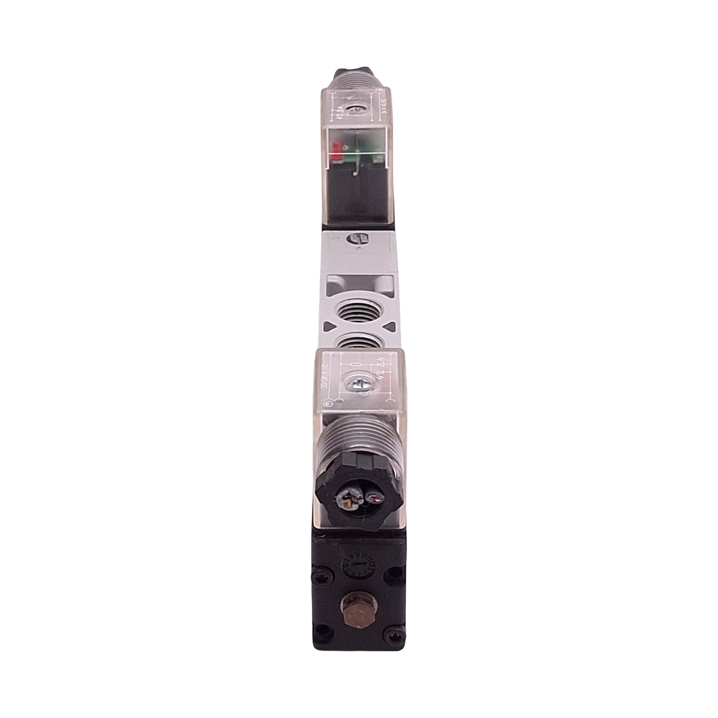 Used Numatics L12BB552B000061 Solenoid Valve, 5/2-Way, 1/4in NPT, 1-10bar, 24VDC Coil