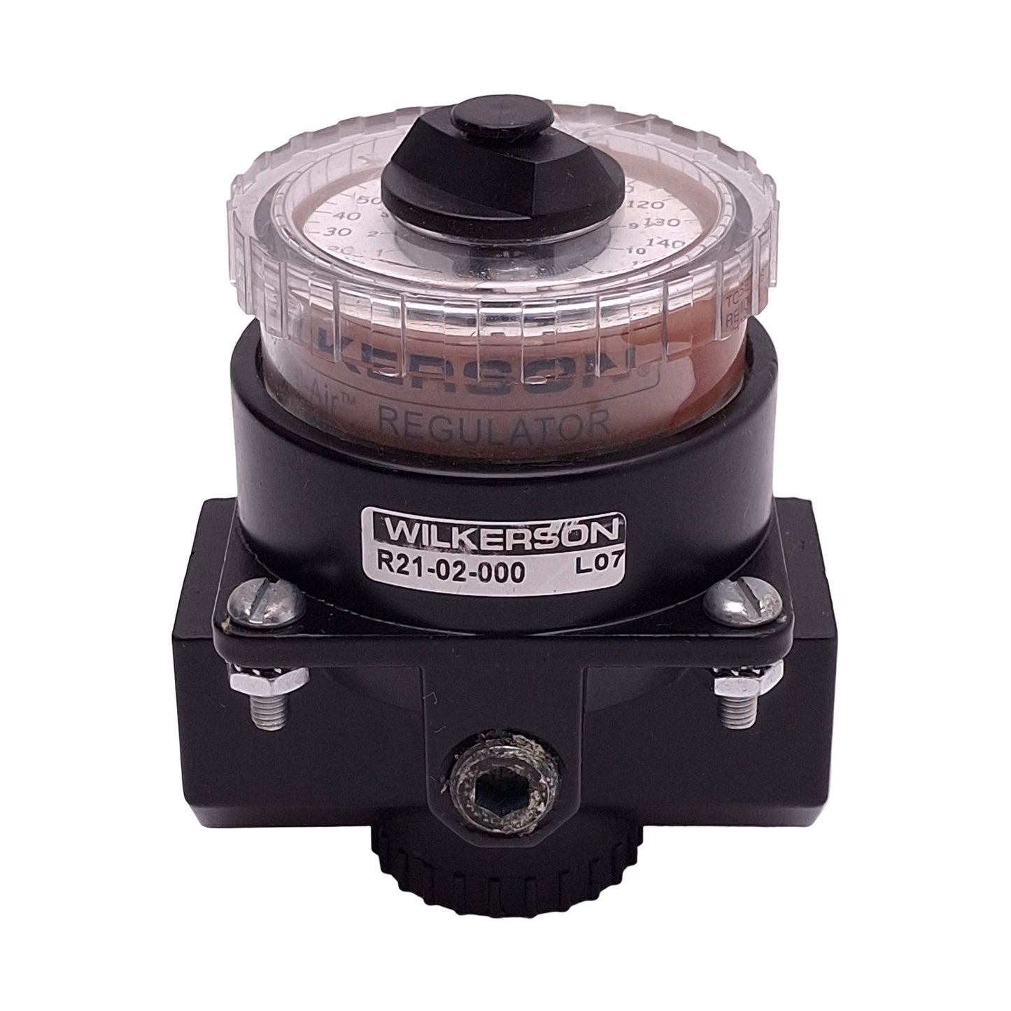 Used Wilkerson R21-02-000 Dual-Air Regulator, 1/4" NPT, 5-160psi, 300psi Max, 117scfm
