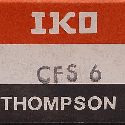 New IKO CFS6 Miniature Type Cam Follower, ø12mm x 7mm Roller, ø6mm Stud, M6x1, 4610N