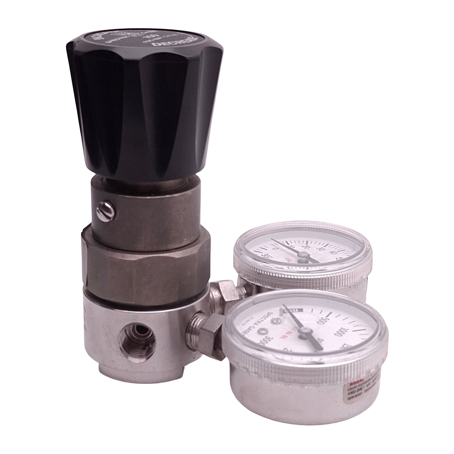 Used Spectra Gases 7410-100-CCC Gas Regulator, 3000psi In, 100psi Set, 1/4in NPT
