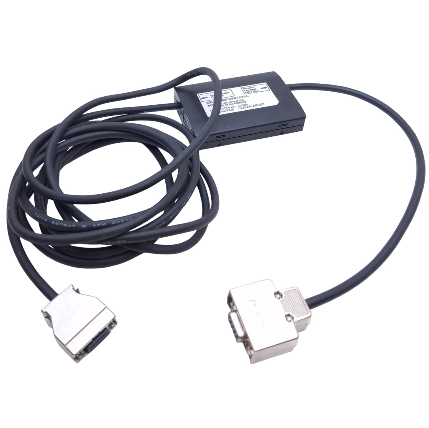 Used Omron CQM1-CIF02 Programmable Communication Adapter Cable 3.3m Cable Length