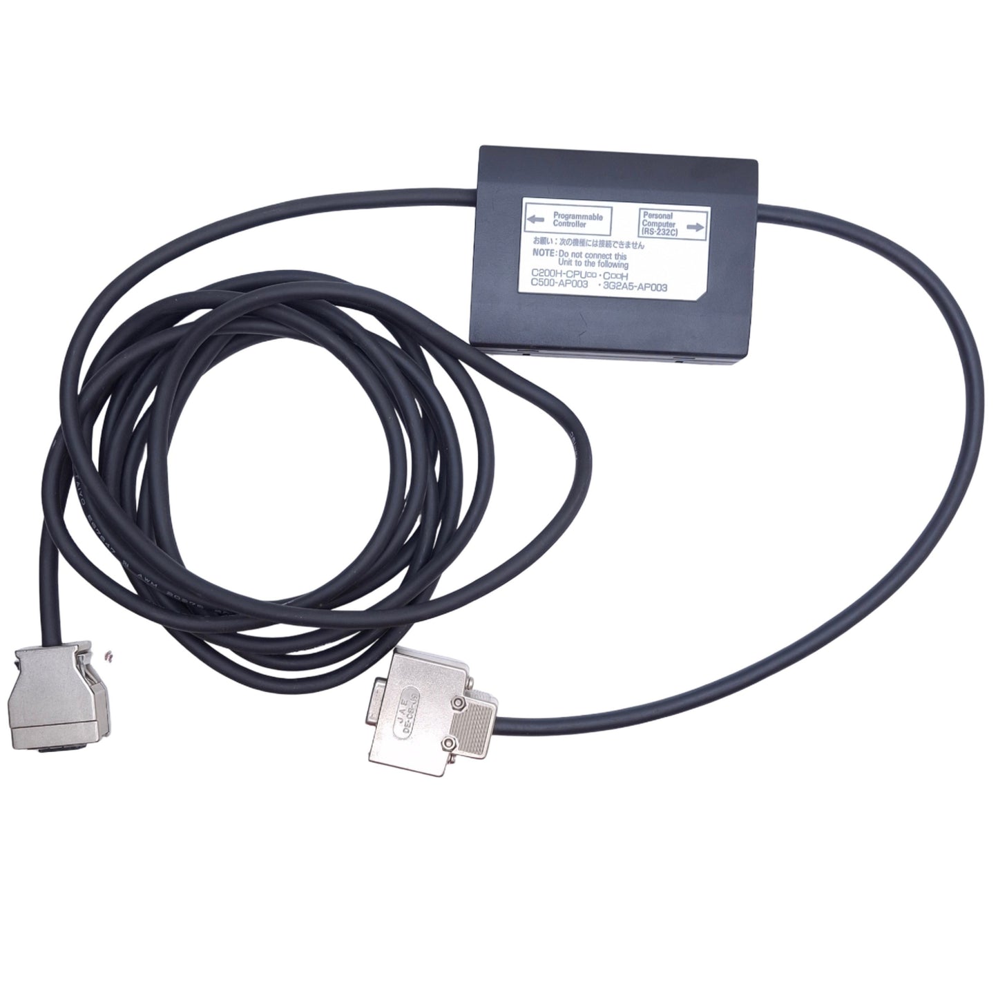 Used Omron CQM1-CIF02 Programmable Communication Adapter Cable 3.3m Cable Length