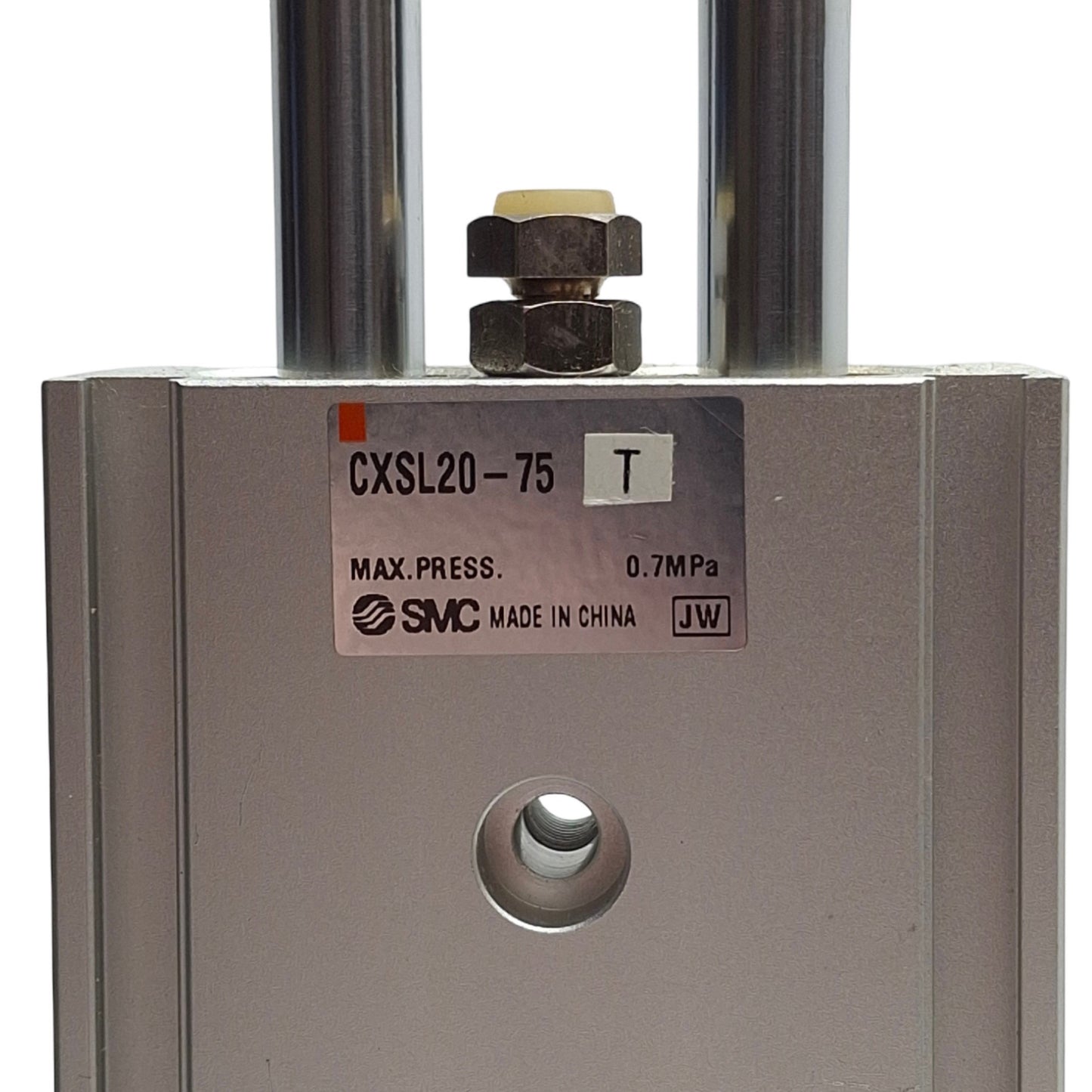 Used SMC CXSL20-75 Dual Rod Cylinder, Bore: 20mm, Stroke: 75mm, Ports: M5x0.8