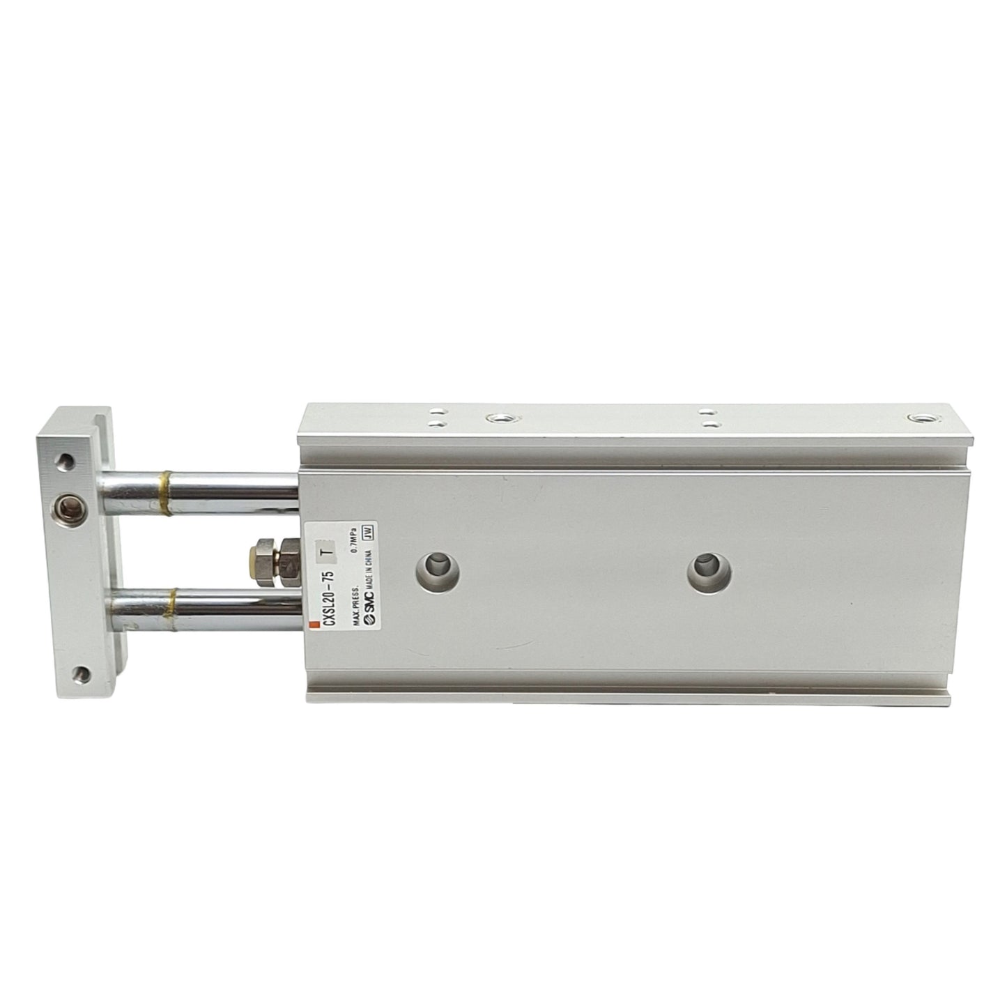 Used SMC CXSL20-75 Dual Rod Cylinder, Bore: 20mm, Stroke: 75mm, Ports: M5x0.8