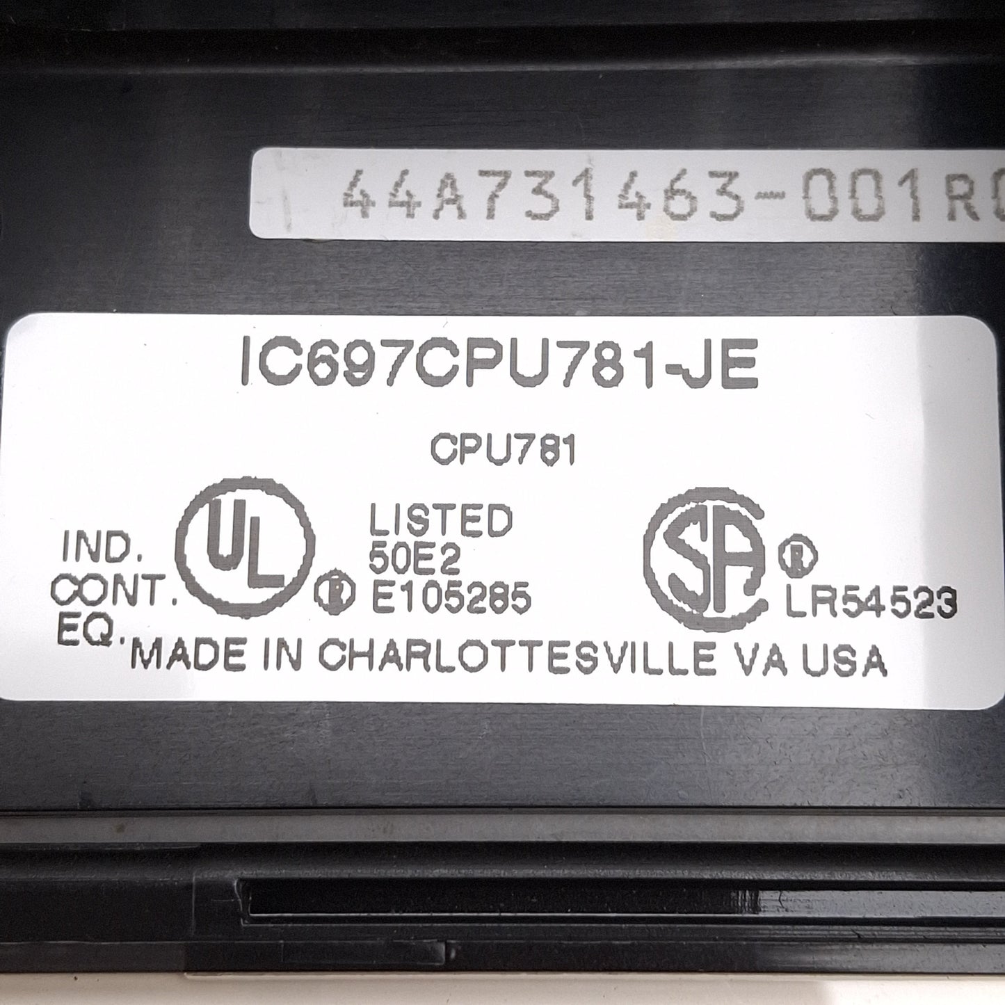 Used GE Fanuc IC697CPU781-JE Series 90-70 Central Processor Unit w/ Key, 16MHz 32-Bit