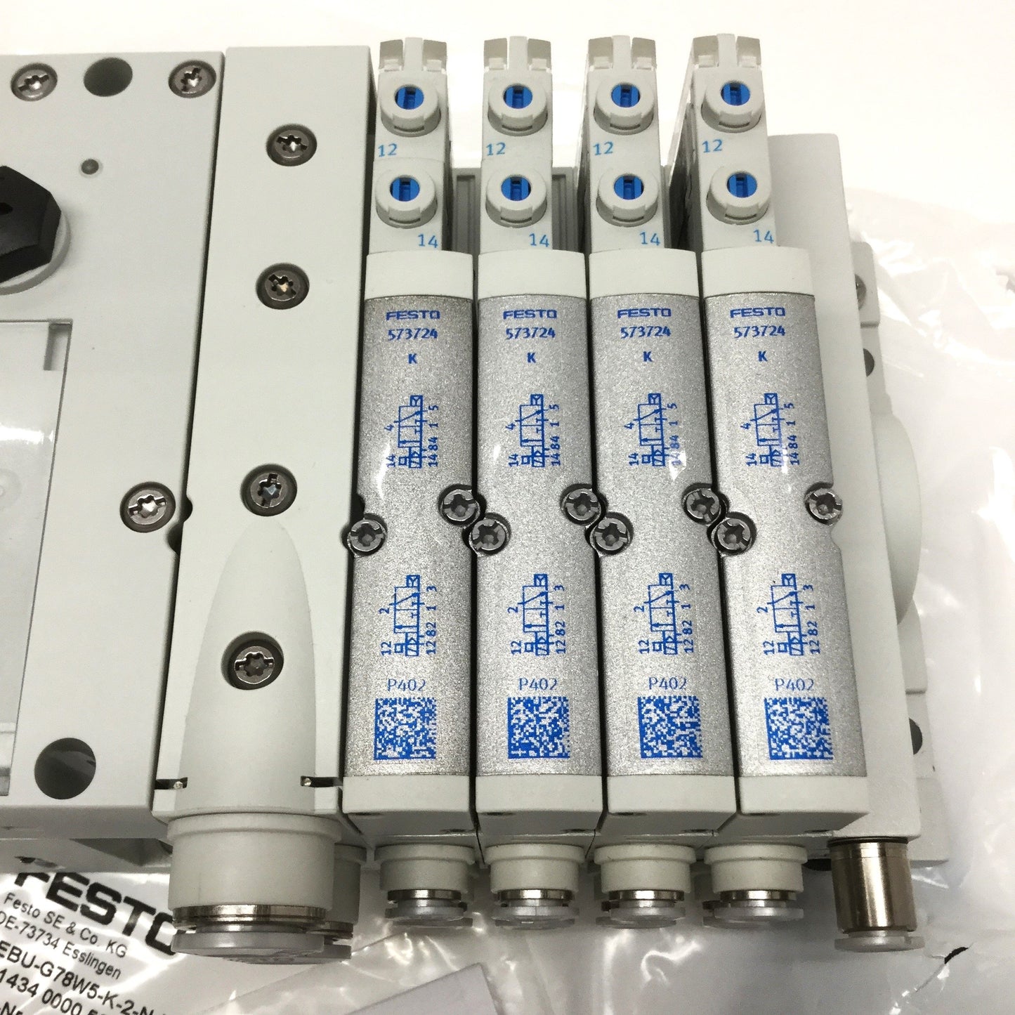 New – Open box Festo CPX-FB36 EtherNet/IP Field Bus Node on MPAL-VI Manifold w/4x Valves