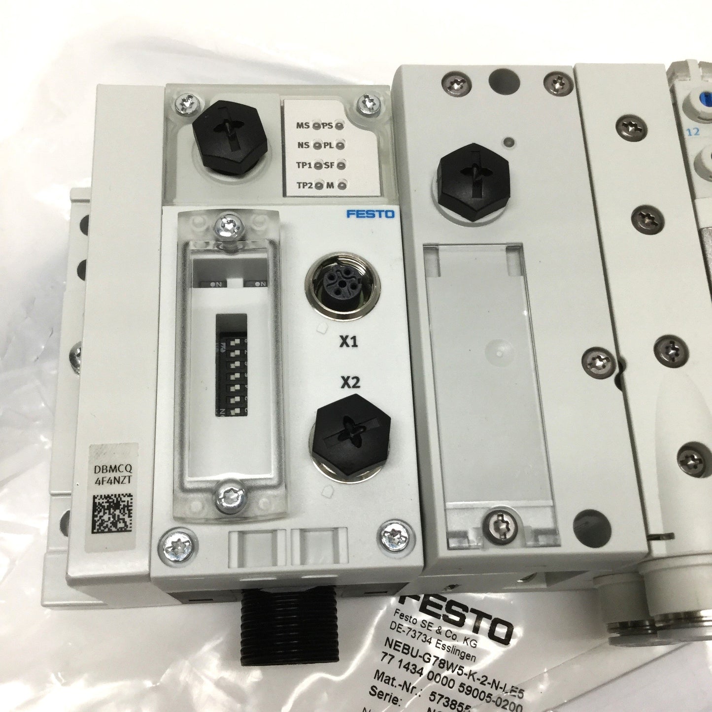 New – Open box Festo CPX-FB36 EtherNet/IP Field Bus Node on MPAL-VI Manifold w/4x Valves