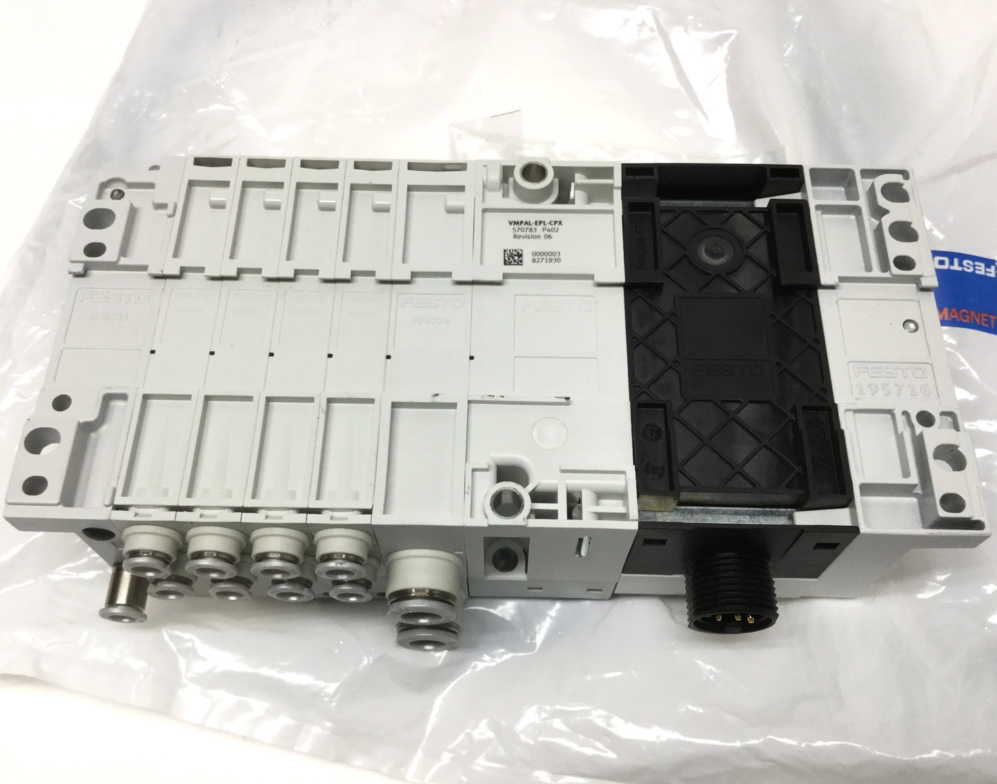 New – Open box Festo CPX-FB36 EtherNet/IP Field Bus Node on MPAL-VI Manifold w/4x Valves