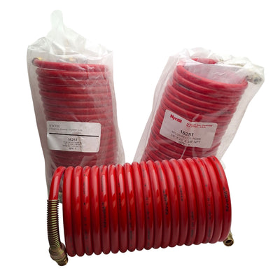 New Lot of 3 Nycoil 16251 Nylon Recoil Hose, 25ft Length x 3/8in ID, 3/8in NPT