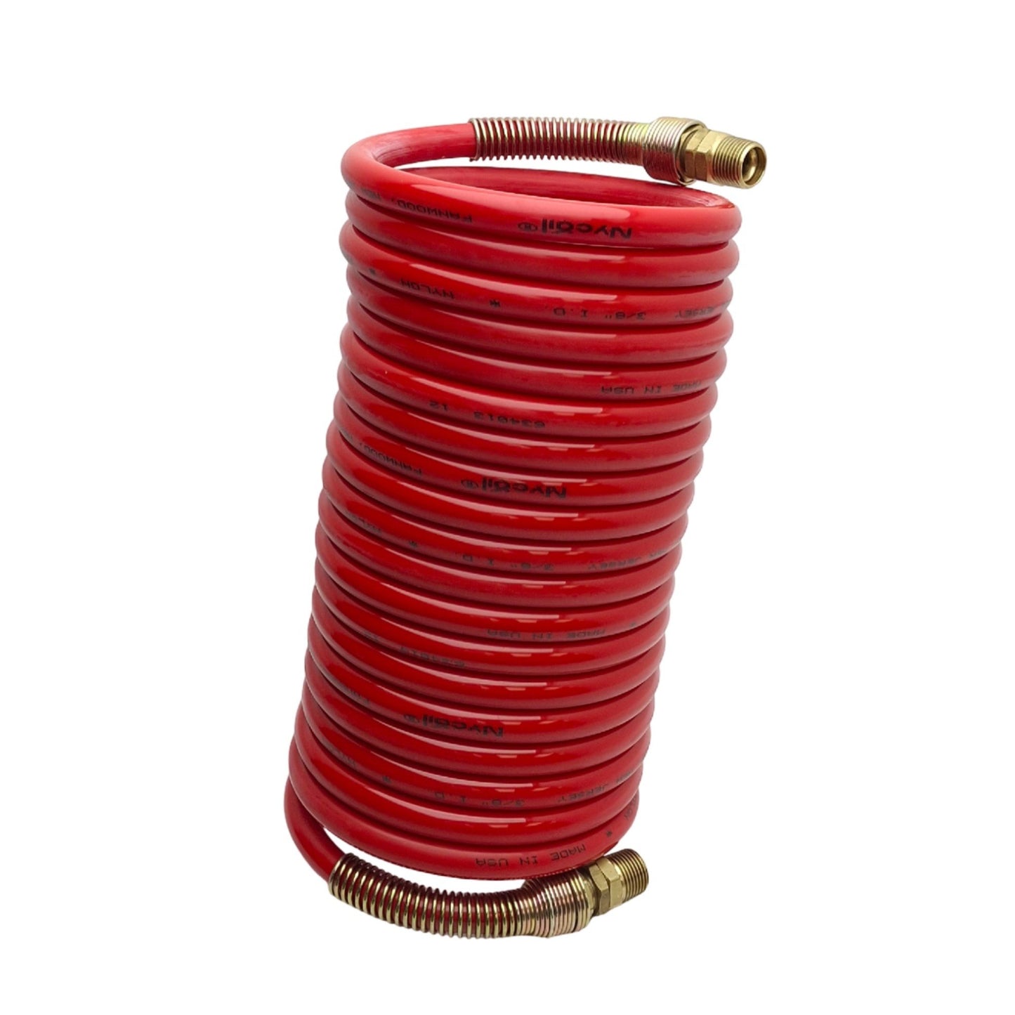 New Lot of 3 Nycoil 16251 Nylon Recoil Hose, 25ft Length x 3/8in ID, 3/8in NPT
