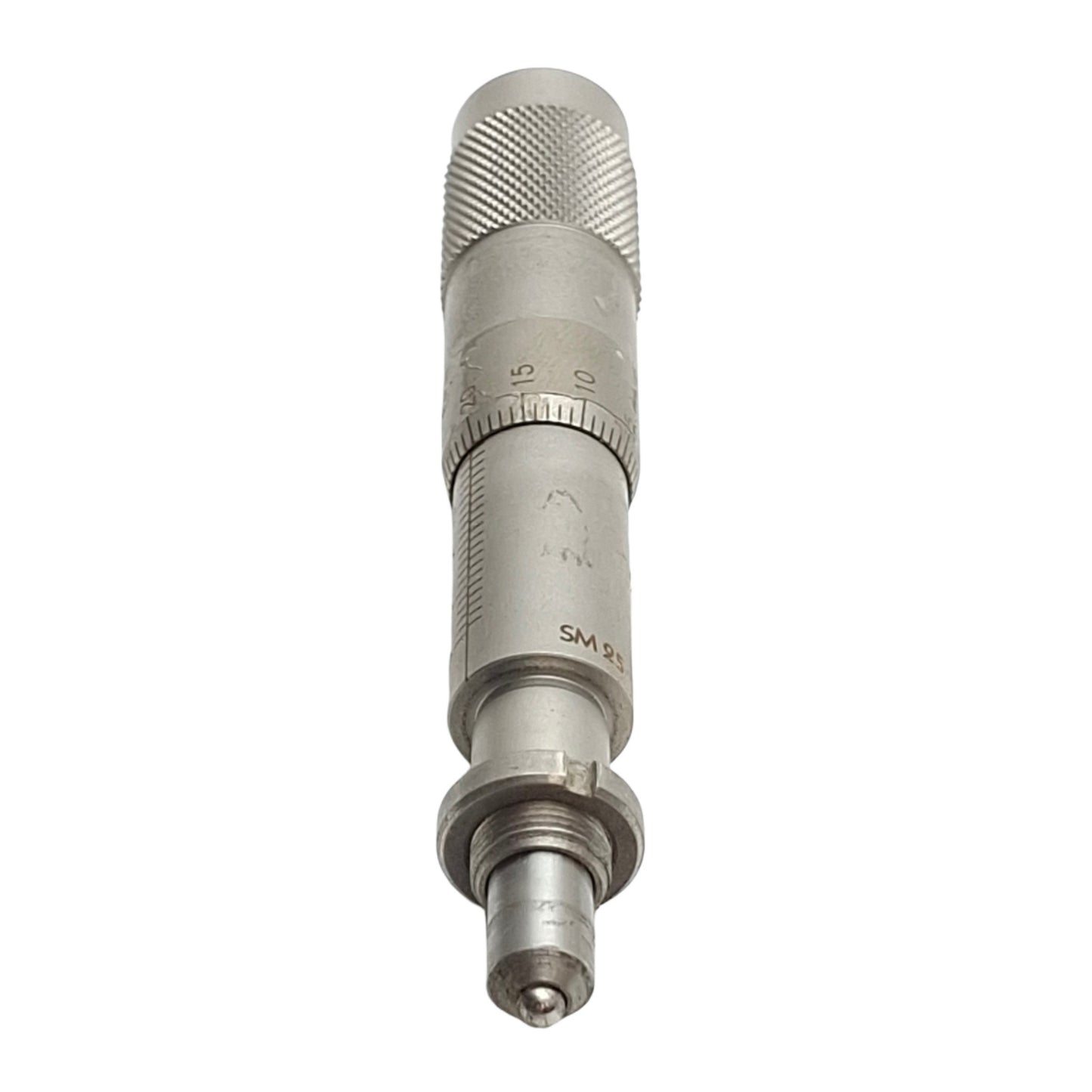 Used Newport SM-25 Vernier Micrometer, 25mm Travel, 23 lb Load Capacity, 50.8 TPI