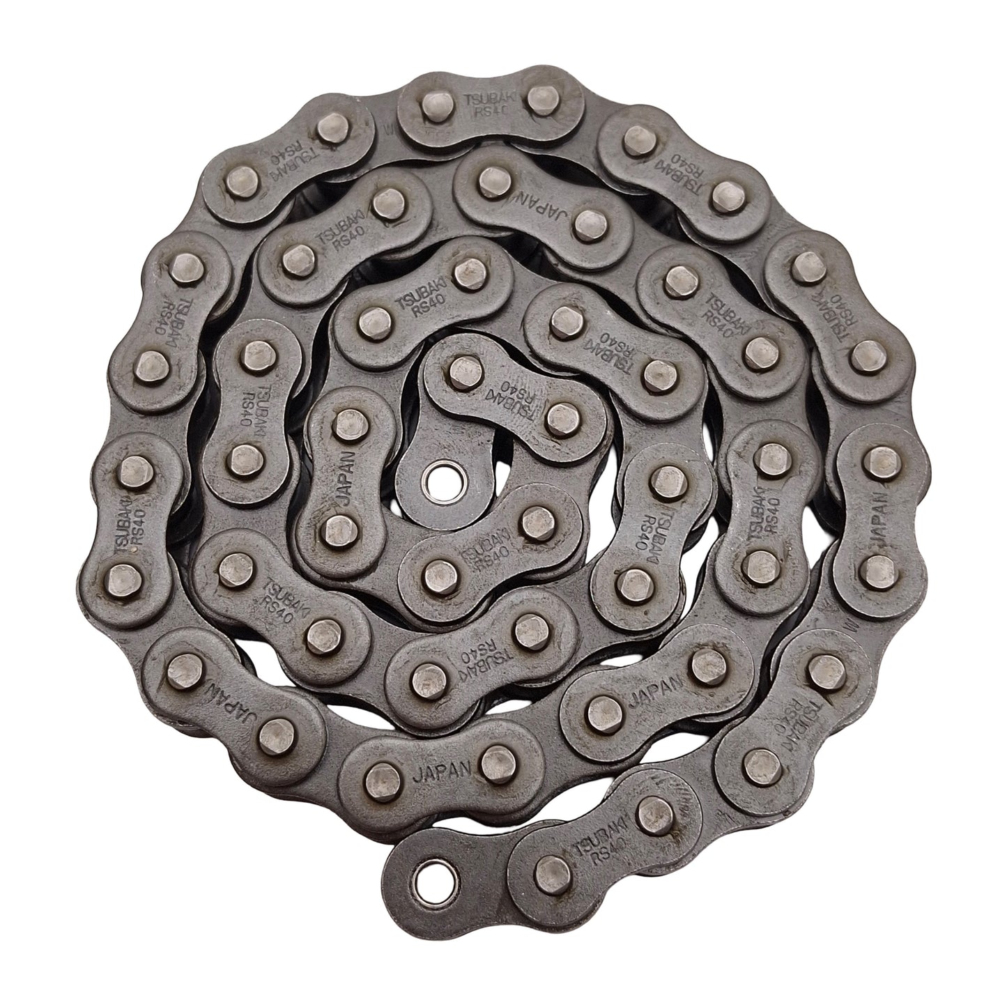 New Lot of 2 Tsubaki RS40 Roller Chain 0.5" Pitch, ø0.312" Roller, 26+1 Links, 26"