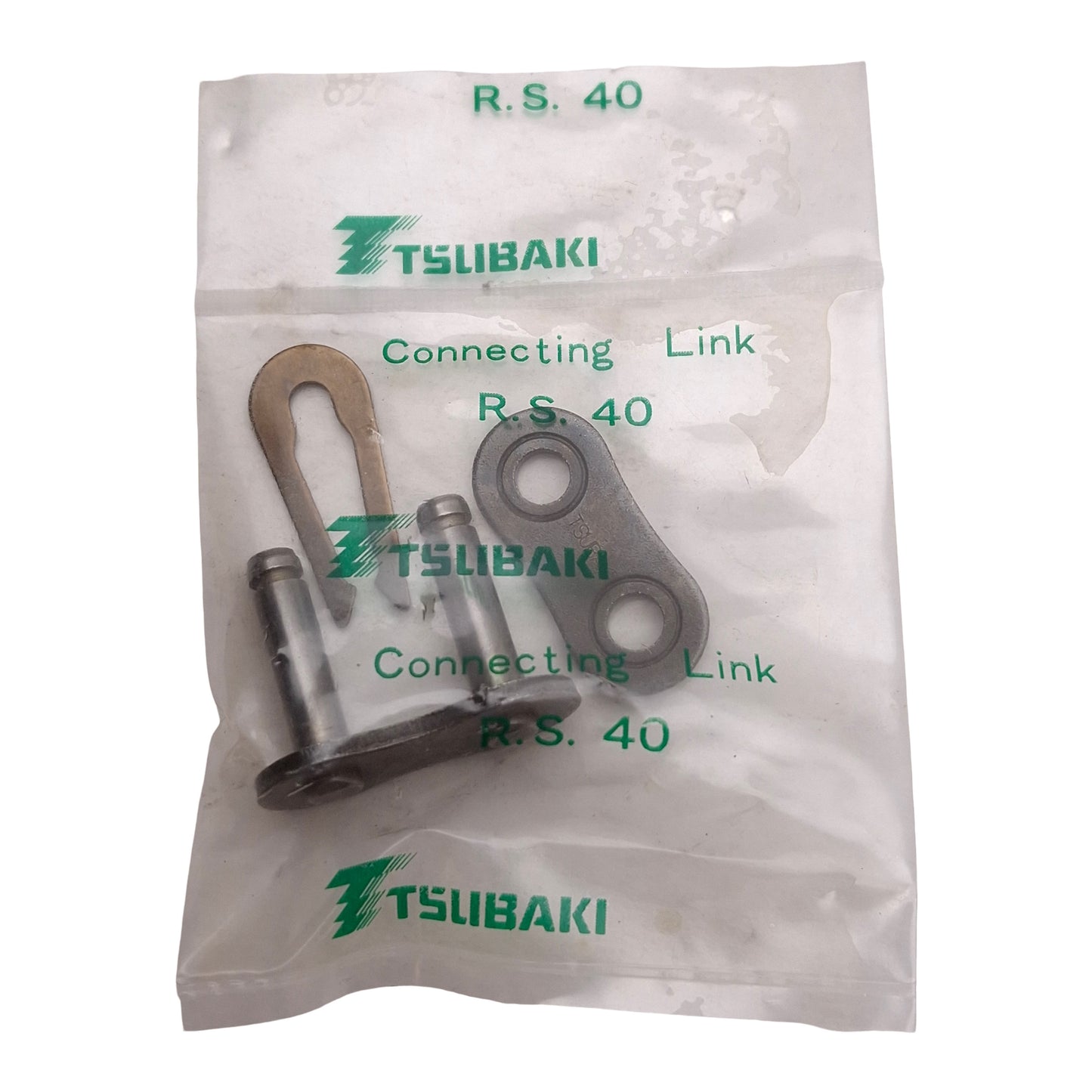 New Lot of 2 Tsubaki RS40 Roller Chain 0.5" Pitch, ø0.312" Roller, 26+1 Links, 26"