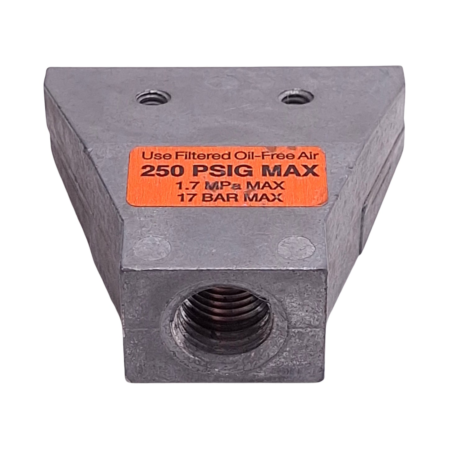 Used Exair 5402938 Super Air Nozzle, 2in Wide, 1/4in NPT, 250psig Max, 21.8scfm