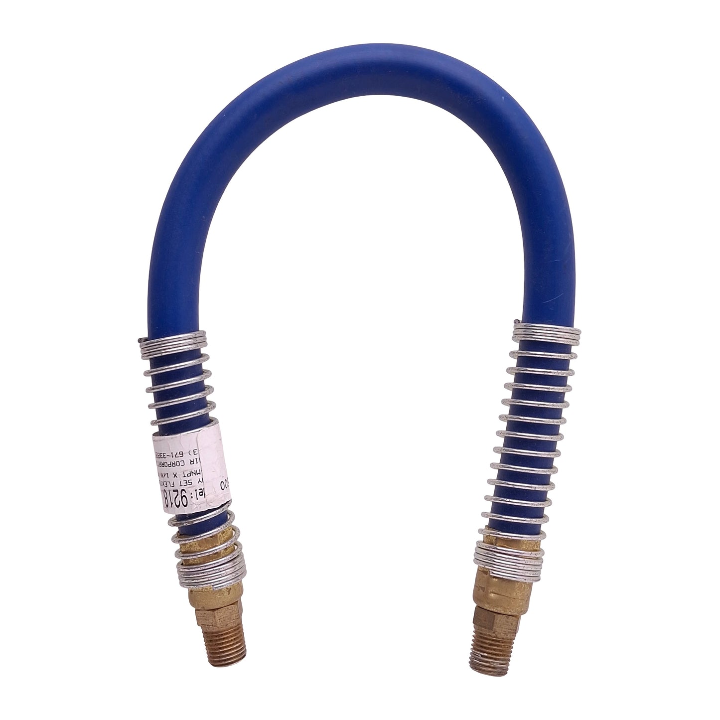 Used Exair 9218 Stay Set Flexible Hose, 1/4in NPT Male x 1/4in NPT Male, 18in Length
