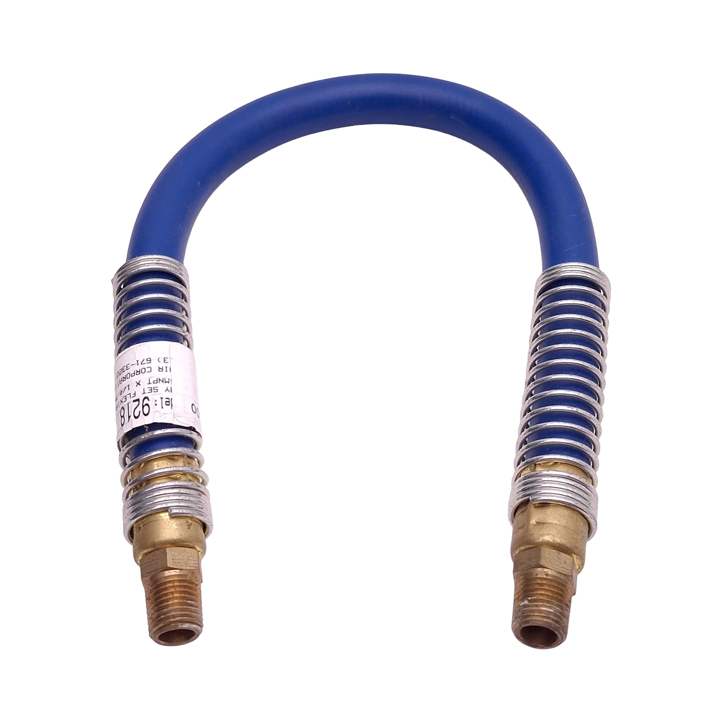 Used Exair 9218 Stay Set Flexible Hose, 1/4in NPT Male x 1/4in NPT Male, 18in Length