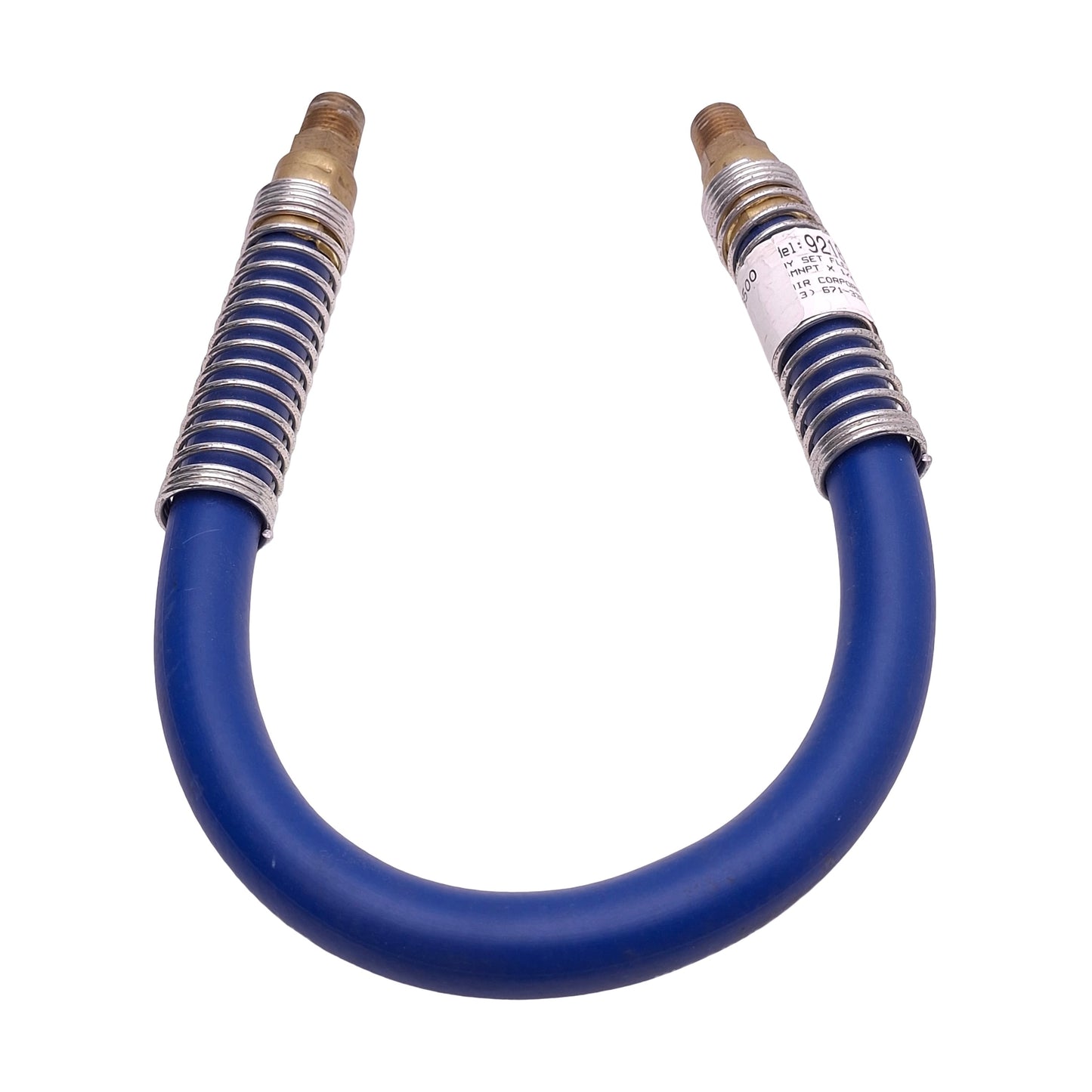 Used Exair 9218 Stay Set Flexible Hose, 1/4in NPT Male x 1/4in NPT Male, 18in Length