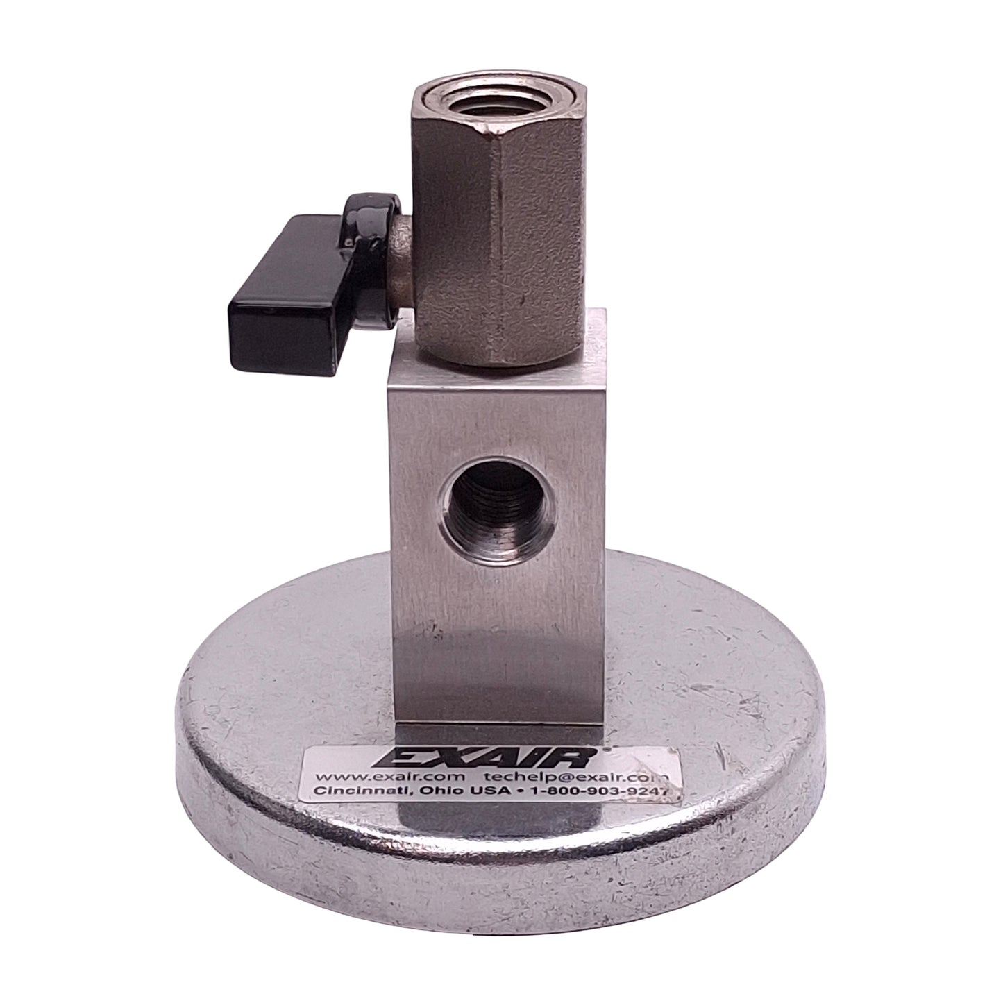 Used Exair 9042 Magnetic Base With Shutoff Valve, 1/4in NPT Female, For Hoses