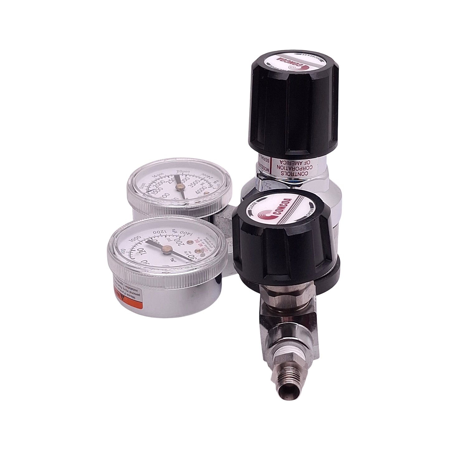 Used Concoa 3023391-01-000 Pneumatic Regulator 0-4000psi In, 0-100psi Set, 1/4in FNPT