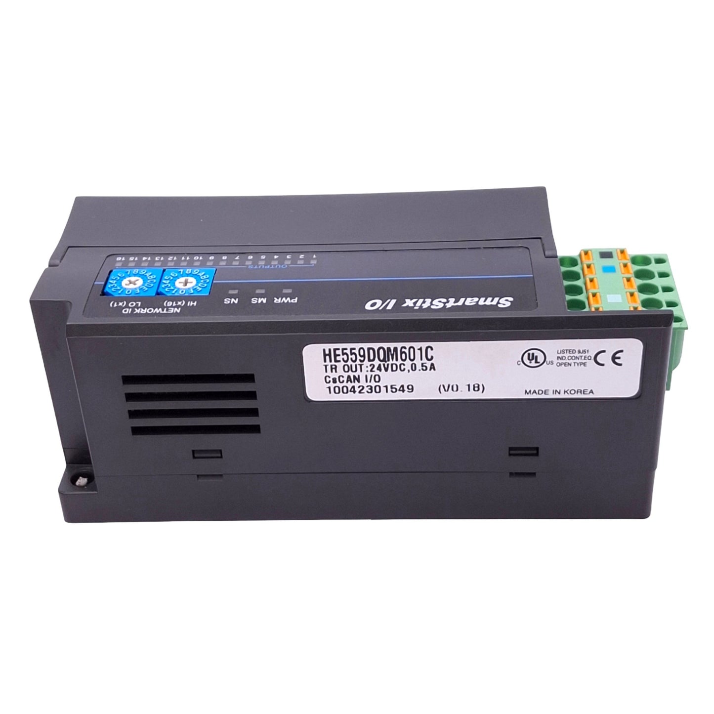 New – Open box Horner Automation HE559DQM601C SmartStix I/O Module, 16 Digital Outputs, 24VDC