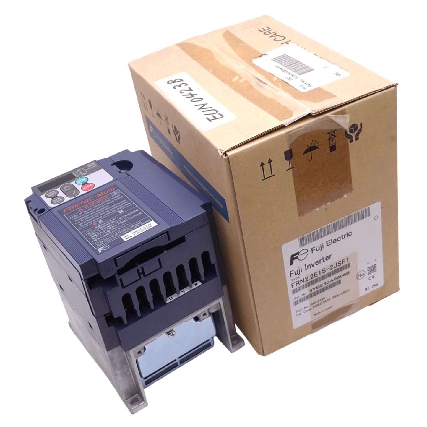 New Fuji Electric FRN2.2E1S-2JSF1 FRENIC-Multi Inverter, 3ph 200-240VAC 400Hz, 2.2kW