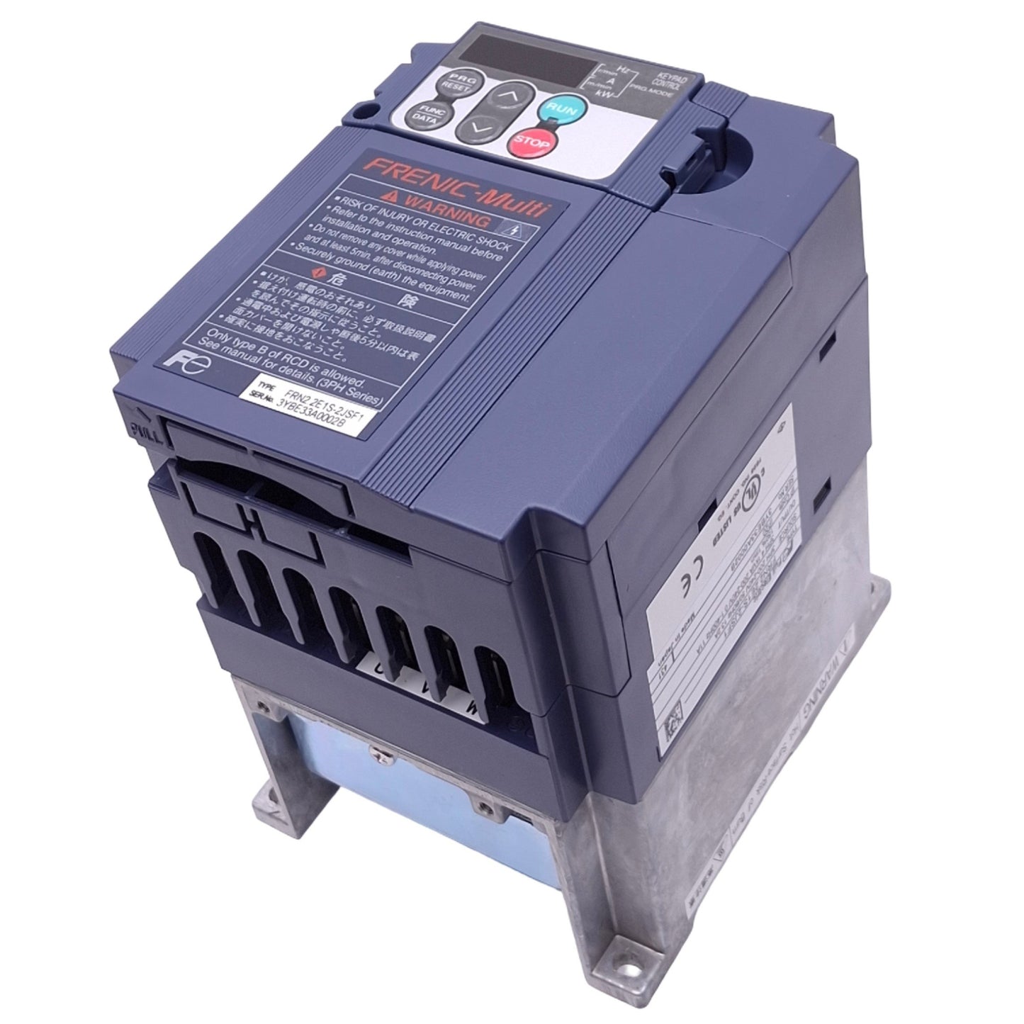 New Fuji Electric FRN2.2E1S-2JSF1 FRENIC-Multi Inverter, 3ph 200-240VAC 400Hz, 2.2kW