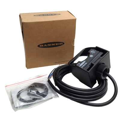 New Banner OTBVN6 Optical Touch Button Sensor Momentary NPN Input 10-30VDC, 2m Cable