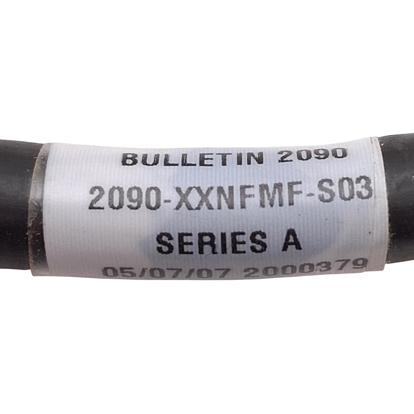 Used Allen Bradley 2090-XXNFMF-S03 Motor Feedback Cable, 17-Pin to Cut End, 6ft