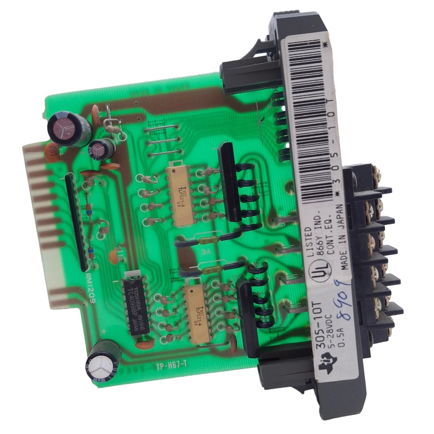 Used Texas Instruments 305-10T PLC Output Module 8-Point, 5-28VDC Voltage, 0.5A