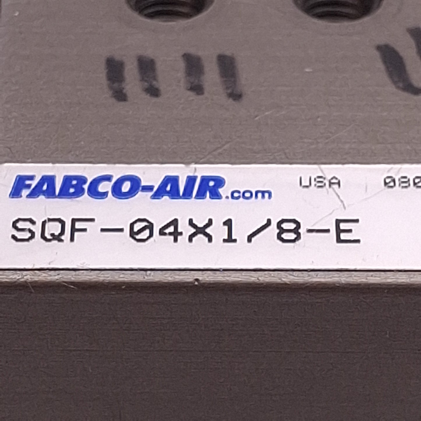 Used Fabco-Air SQF-04X1/8-E Pneumatic Cylinder ø3/4" Bore 1/8" Stroke, #10-32, 150psi
