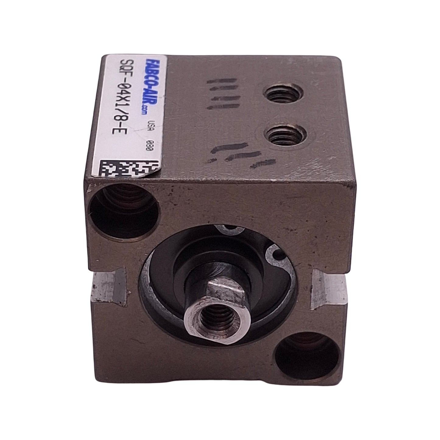 Used Fabco-Air SQF-04X1/8-E Pneumatic Cylinder ø3/4" Bore 1/8" Stroke, #10-32, 150psi