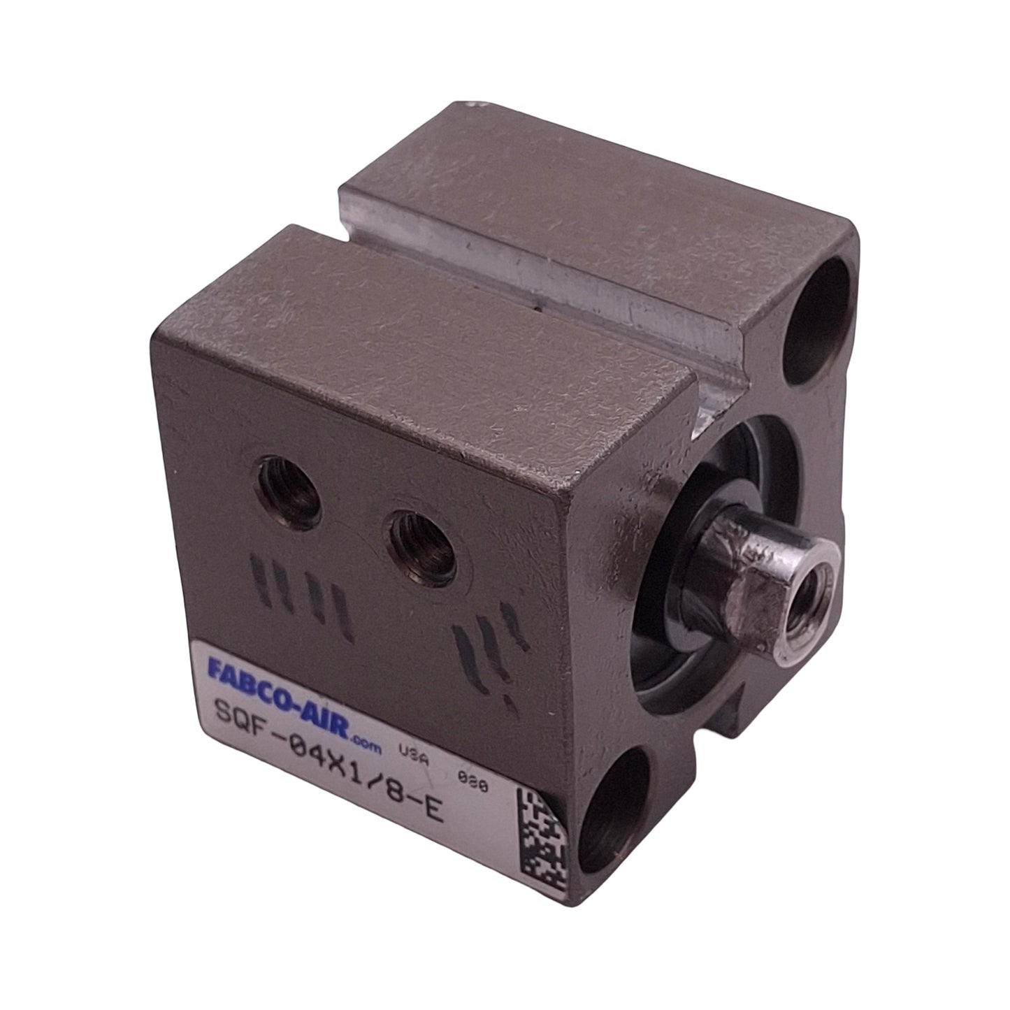 Used Fabco-Air SQF-04X1/8-E Pneumatic Cylinder ø3/4" Bore 1/8" Stroke, #10-32, 150psi