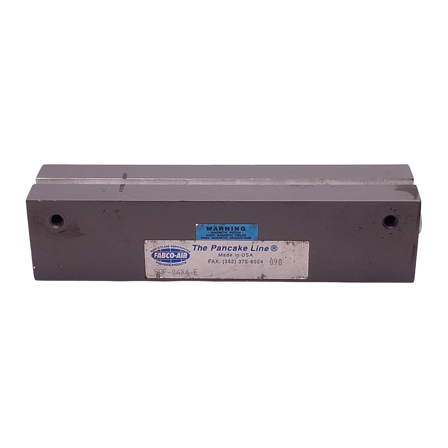 Used Fabco-Air SQF-04X4-E Pneumatic Cylinder, ø3/4in Bore, 4in Stroke, #10-32, 150psi