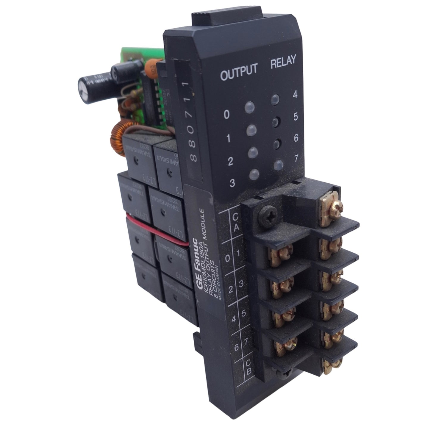 Used GE Fanuc IC610MDL180A Series One PLC Relay Output Modules 8-Point, 240VAC