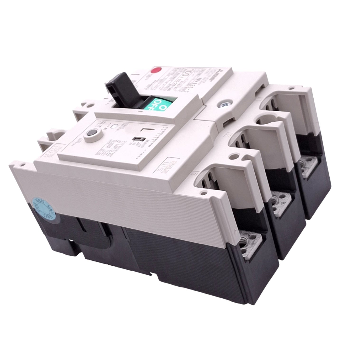 New Mitsubishi NV125-CV 3P 100A Earth-Leakage Circuit Breaker, 3-Pole, 100A, 440VAC